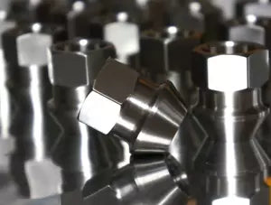 20x Titanium Lug Nut M14x1.5 21mm HEX 60 deg Acorn Open End