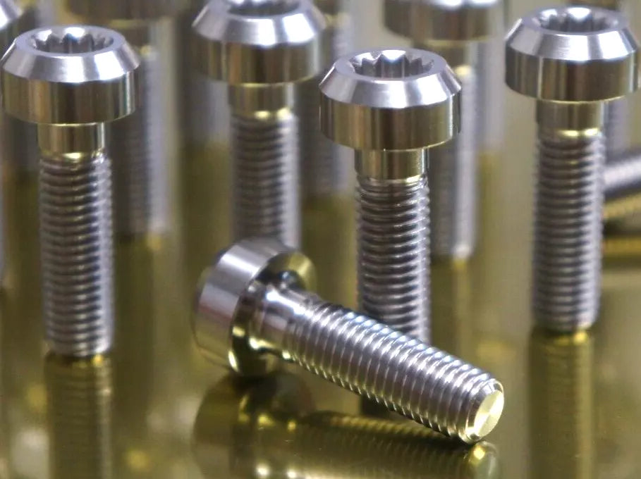 20 pcs Titanium Split Rim BBS Wheel Bolts M7x1.0 24mm 12point Socket