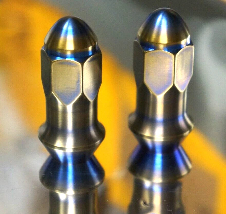 20 pcs Titanium Lug Wheel Nut 12x1.25 17mm Closed End Oro Azul Set