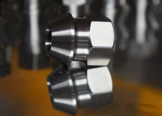 20x Titanium Lug Nut M14x1.5 21mm HEX 60 deg Acorn Open End