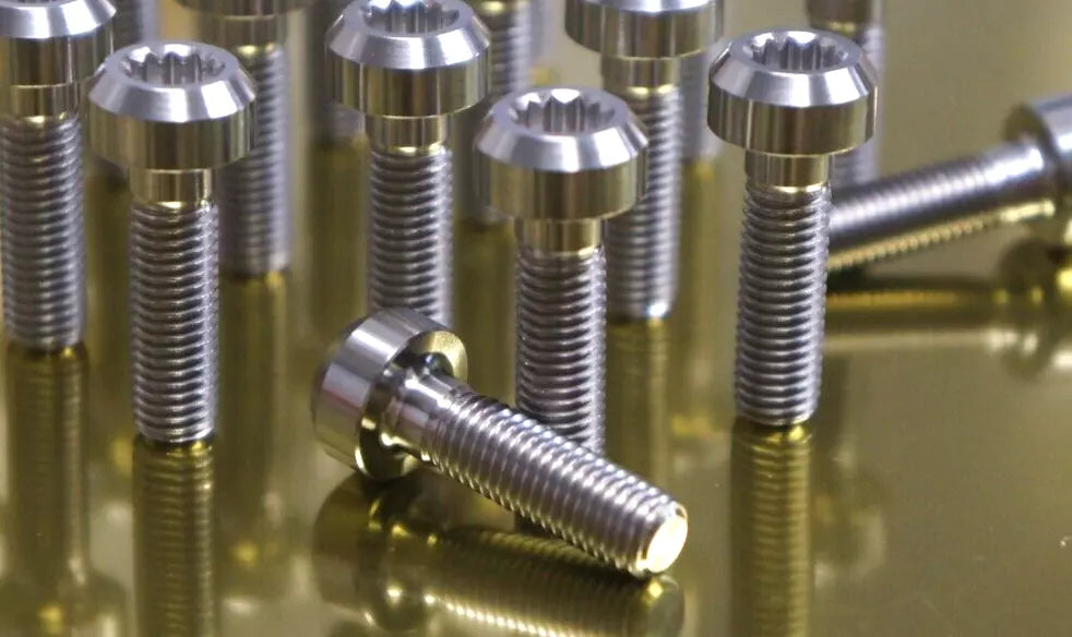20 pcs Titanium Split Rim BBS Wheel Bolts M7x1.0 24mm 12point Socket