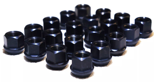 20x Galling/Scratch-Proof Black Titanium Lug Nut Set 12x1.5 HEX19 60deg
