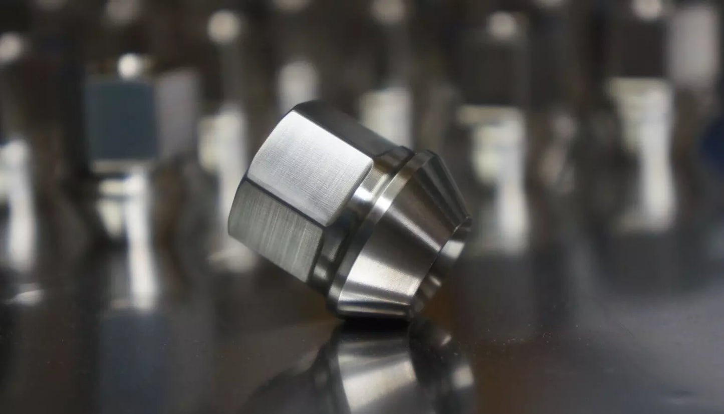 20x Titanium Lug Wheel Nut Set 12x1.5 17mm 60deg Acorn Open End