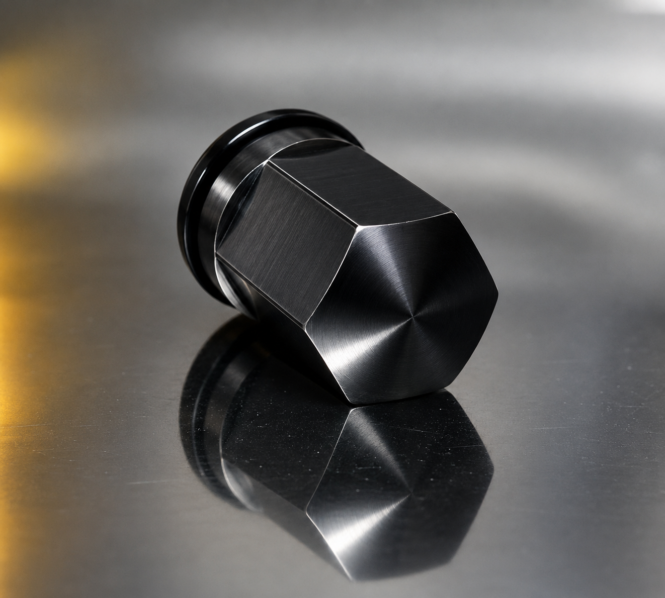20 pcs Titanium Black Mirror Lug Nut 12x1.5 Rotating Floating Seat 60deg19