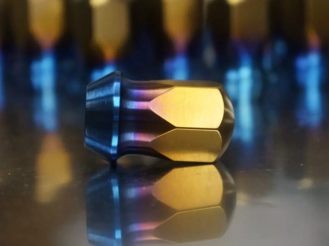 20x Blue Tip Titanium Wheel Lug Nut Set 14x1.5 19 60 Cone Closed End