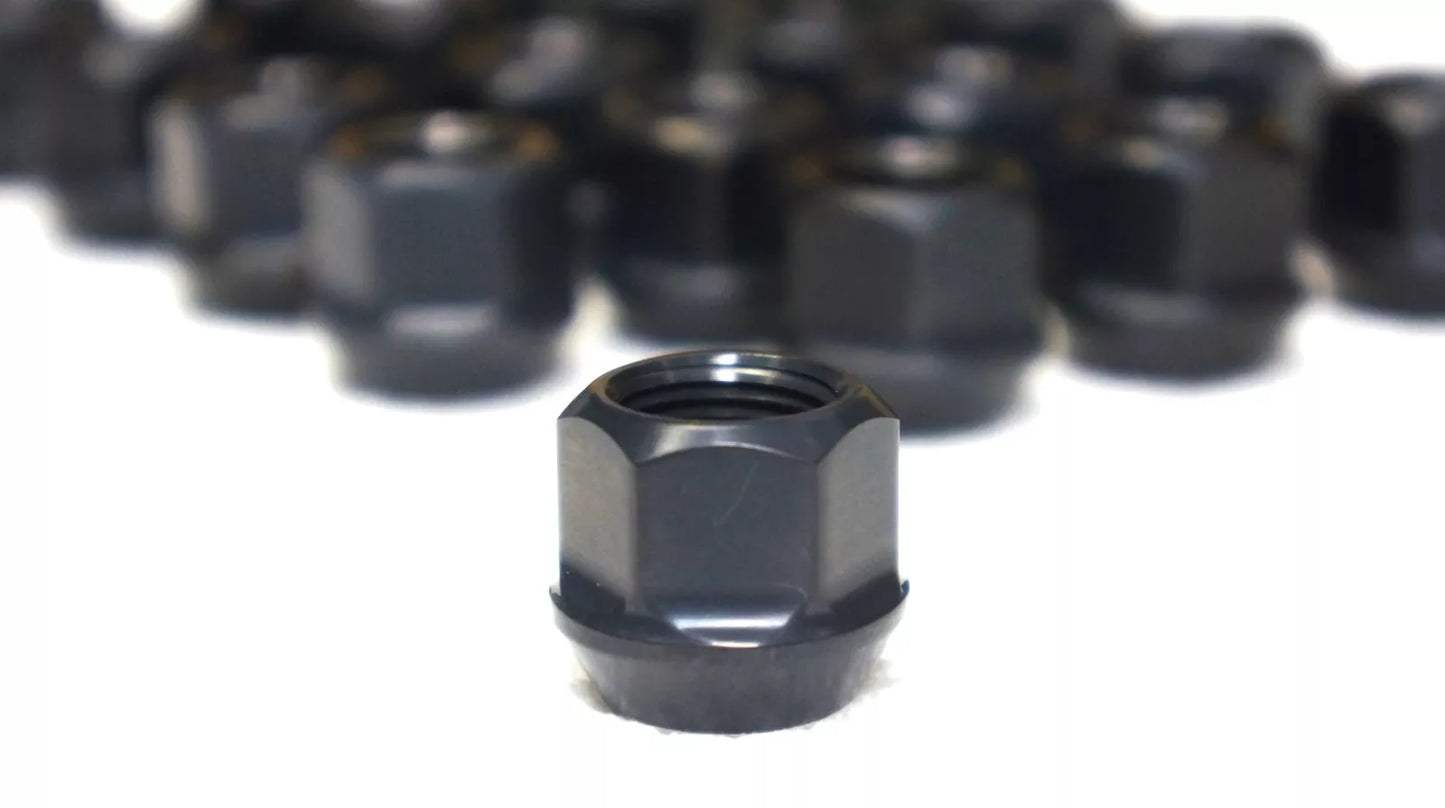 20x Galling/Scratch-Proof Black Titanium Lug Nut Set 12x1.5 HEX19 60deg