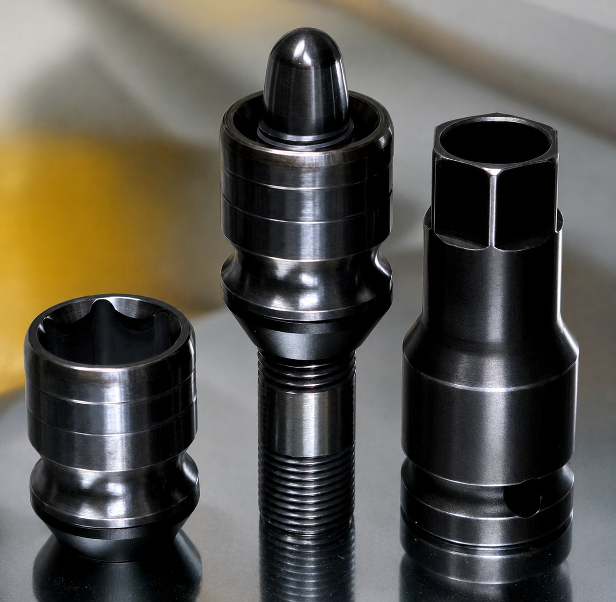 21 pcs M14x1.5 Titanium Floating Seat Lug Nut Lock Set – Black Mirror Finish