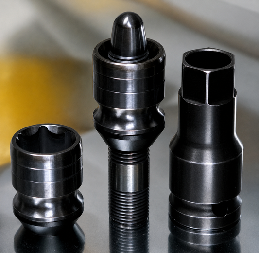 21 pcs M14x1.5 Titanium Floating Seat Lug Nut Lock Set – Black Mirror Finish