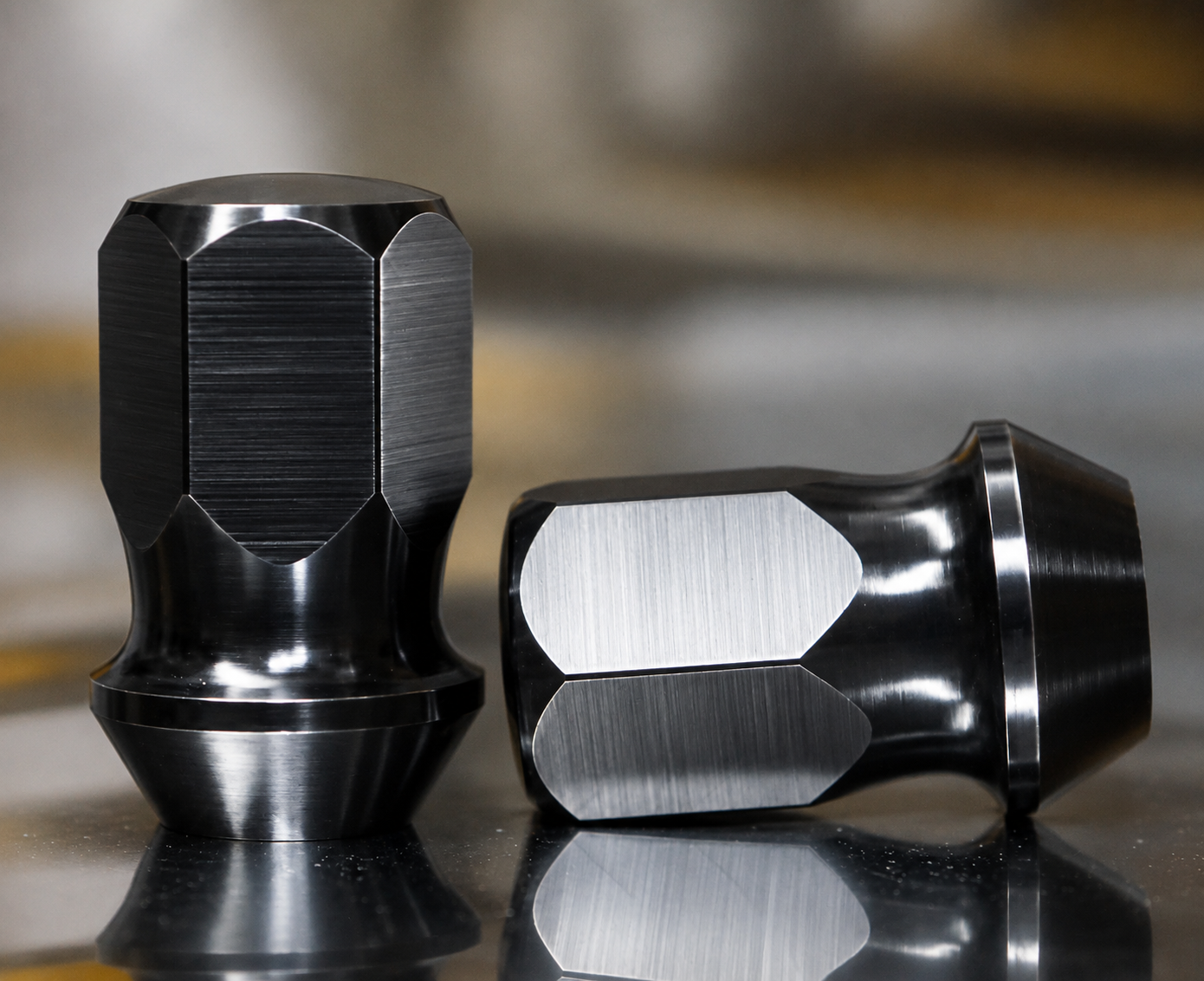 Black Mirror Titanium Lug Wheel Nut 14x1.5