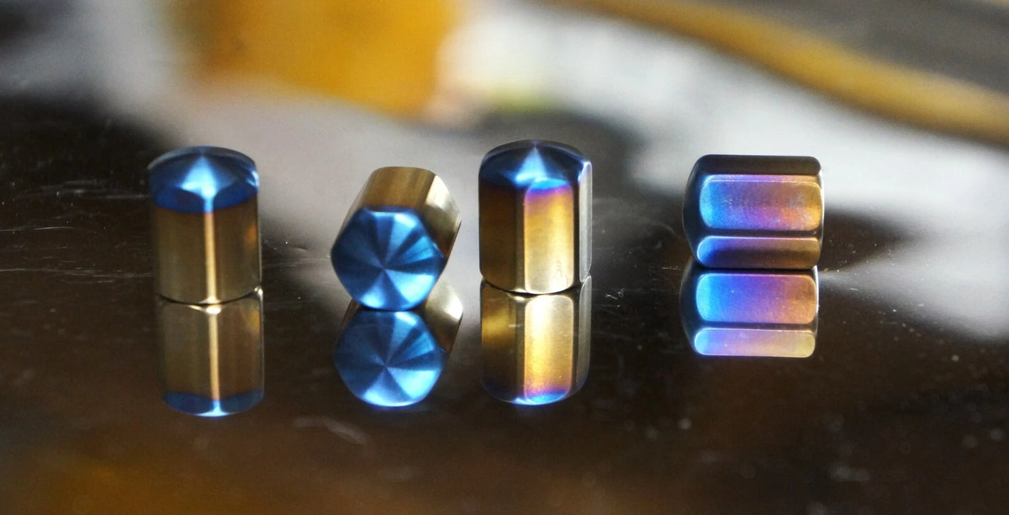 4 pcs Set Titanium Valve Stem Caps Titanium