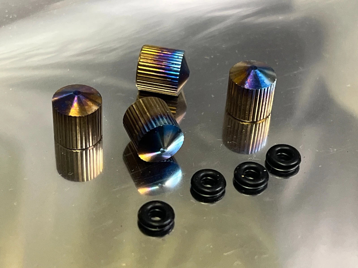 4 pcs set Titanium Valve Stem Caps