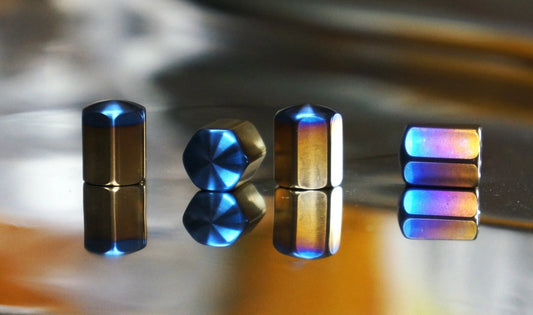 4 pcs Set Titanium Valve Stem Caps Titanium