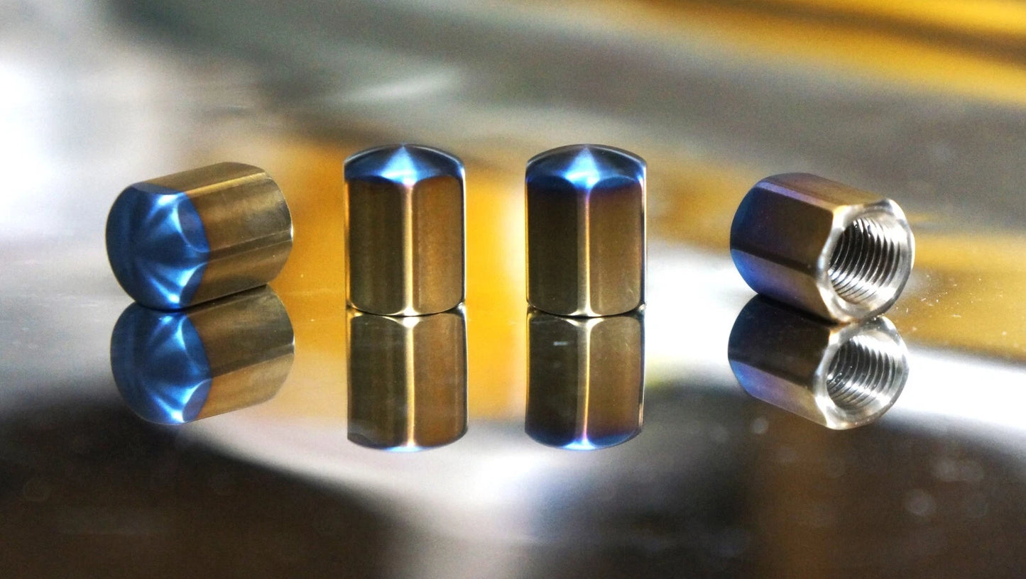 4 pcs Set Titanium Valve Stem Caps Titanium