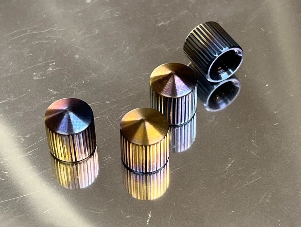 4 pcs set Titanium Valve Stem Caps