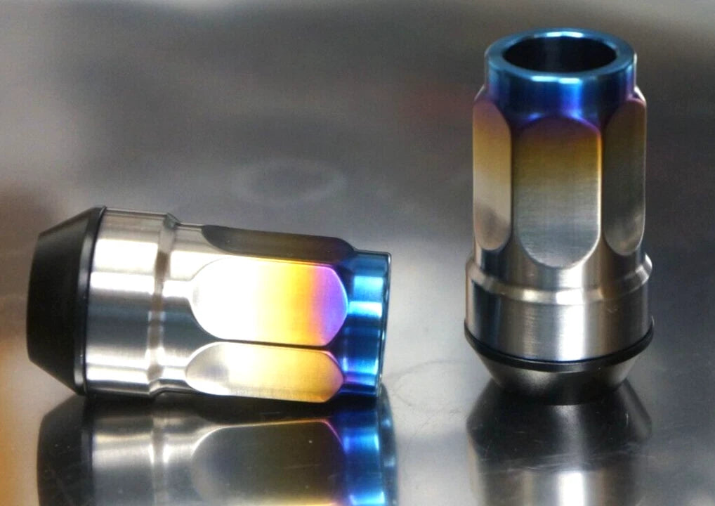 20 pcs M12x1.25 Titanium Lug Wheel nut 17mm Floating Acorn Open Set