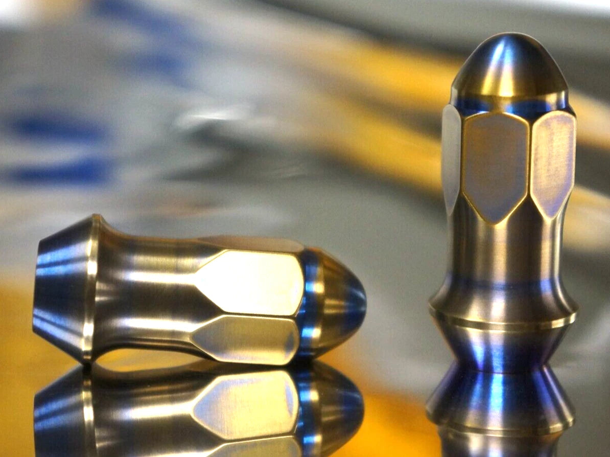 20 pcs Titanium Lug Wheel Nut 12x1.25 17mm Closed End Oro Azul Set