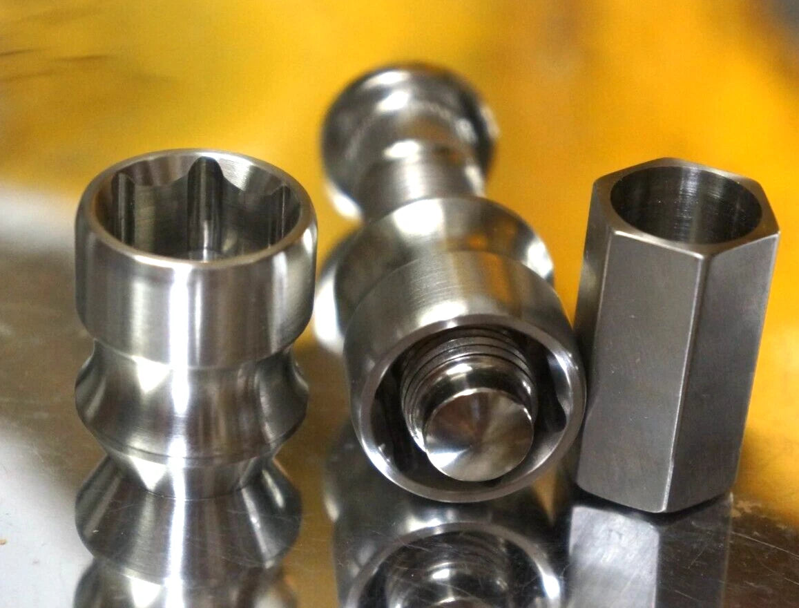 4pack set 14x1.5 Allen 17mm Titanium Lug Wheel Nut Locking Open End