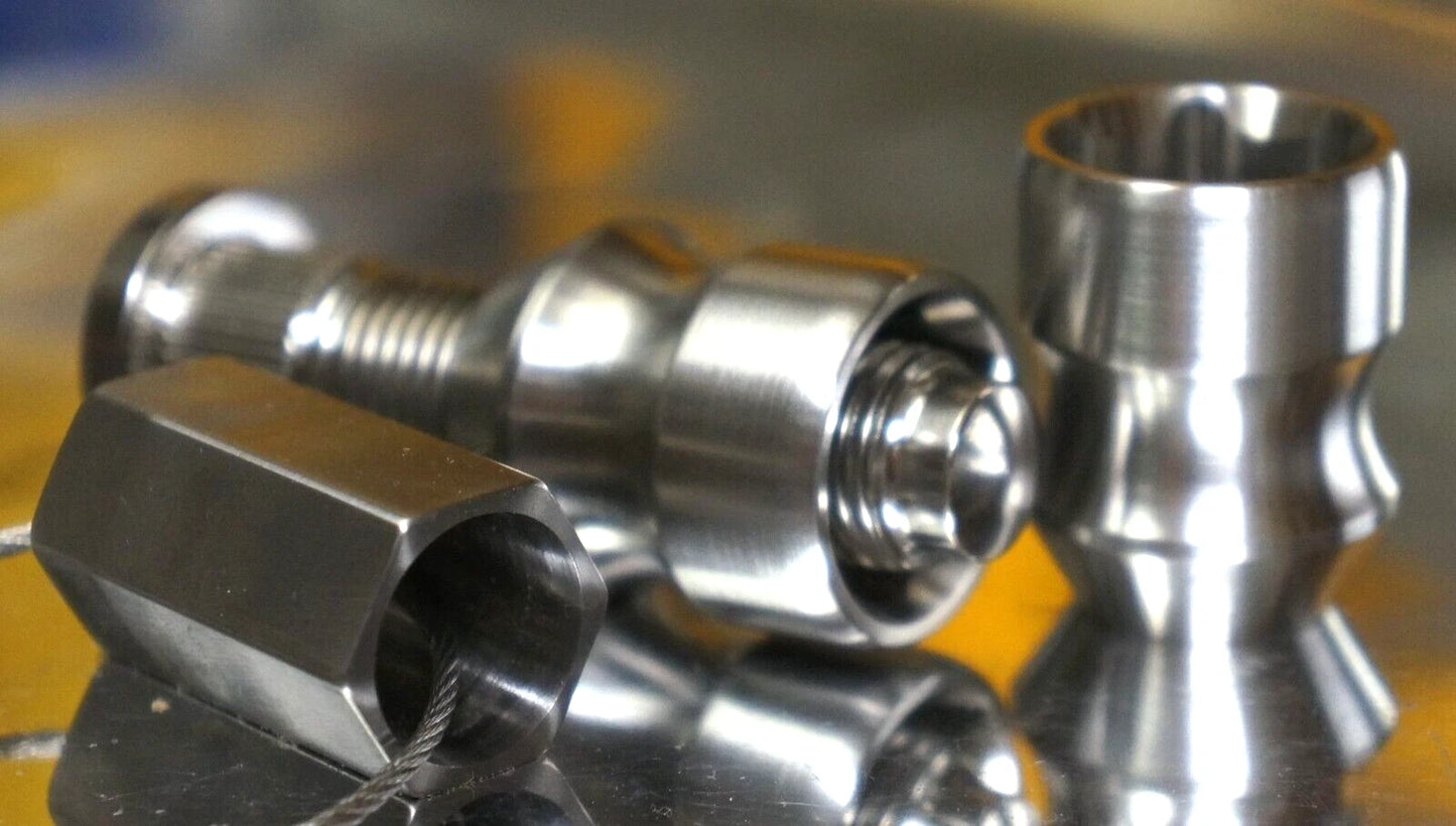 4pack set 14x1.5 Allen 17mm Titanium Lug Wheel Nut Locking Open End