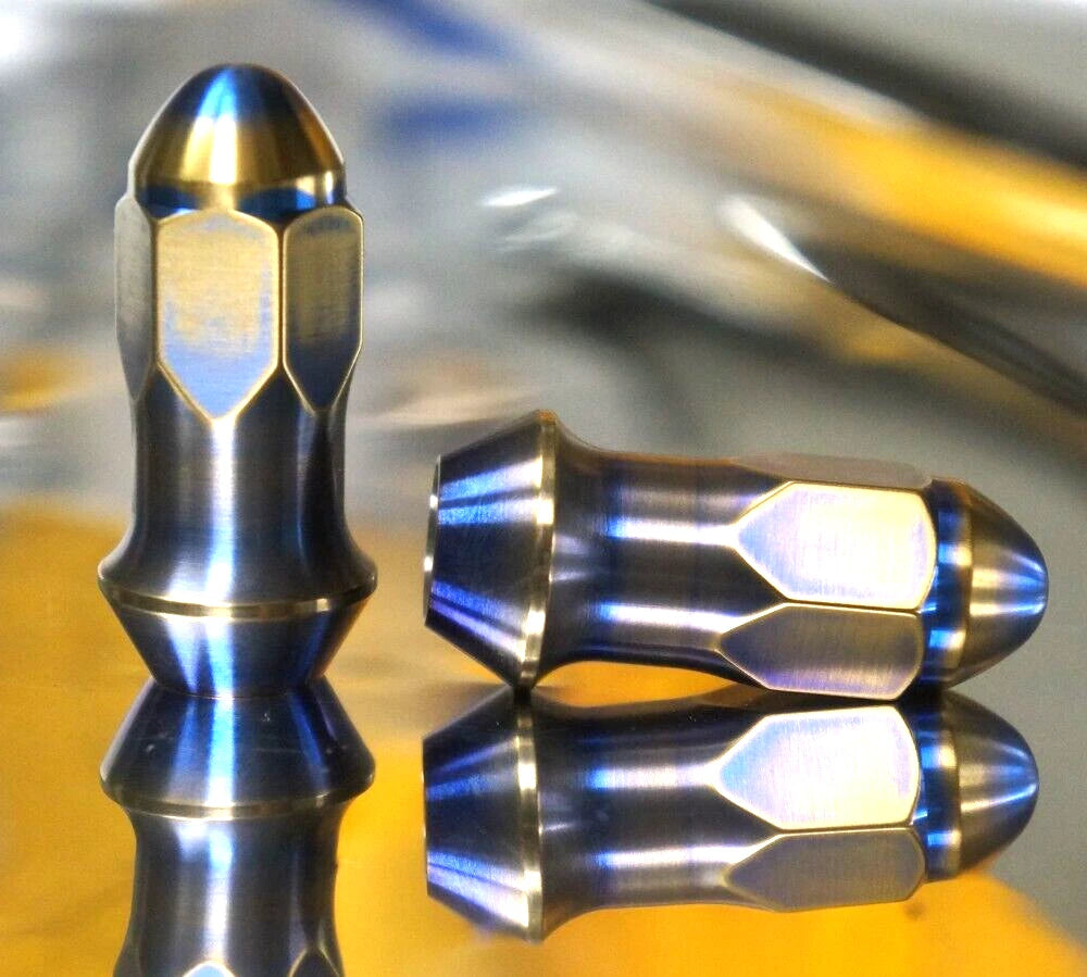 20 pcs Titanium Lug Wheel Nut 12x1.25 17mm Closed End Oro Azul Set