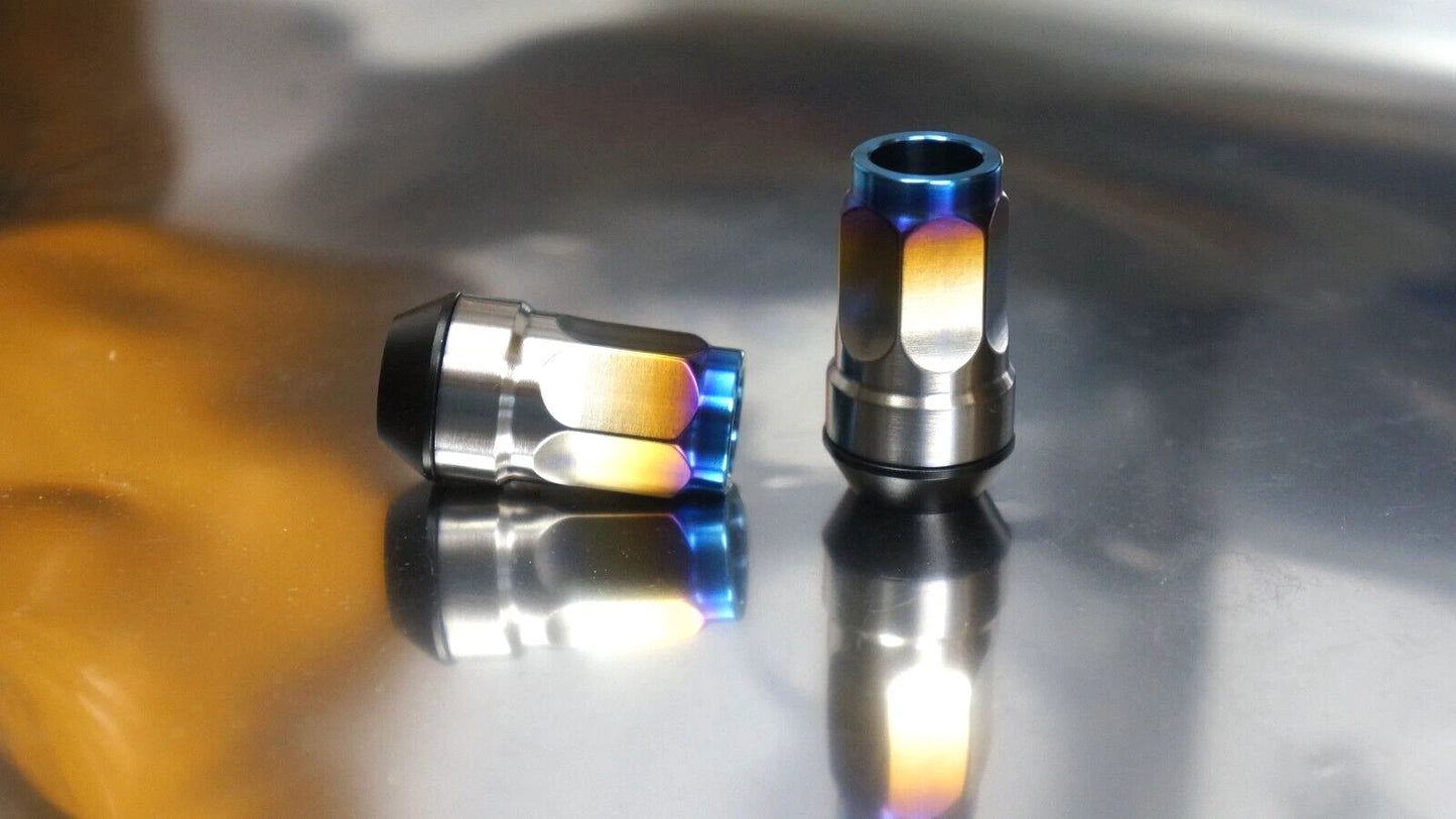 20 pcs M12x1.25 Titanium Lug Wheel nut 17mm Floating Acorn Open Set