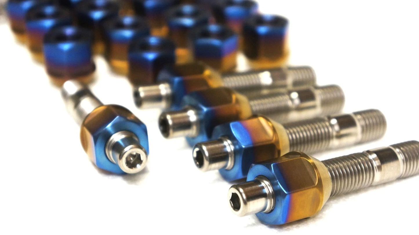 20 pcs Titanium Wheel Stud Conversion Kit M14x1.5 65mm