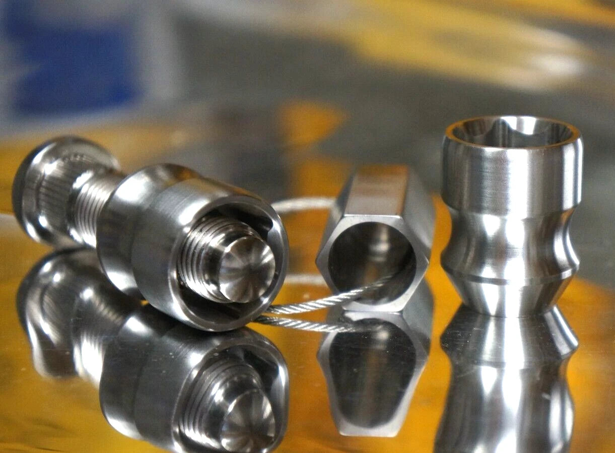 4pack set 14x1.5 Allen 17mm Titanium Lug Wheel Nut Locking Open End