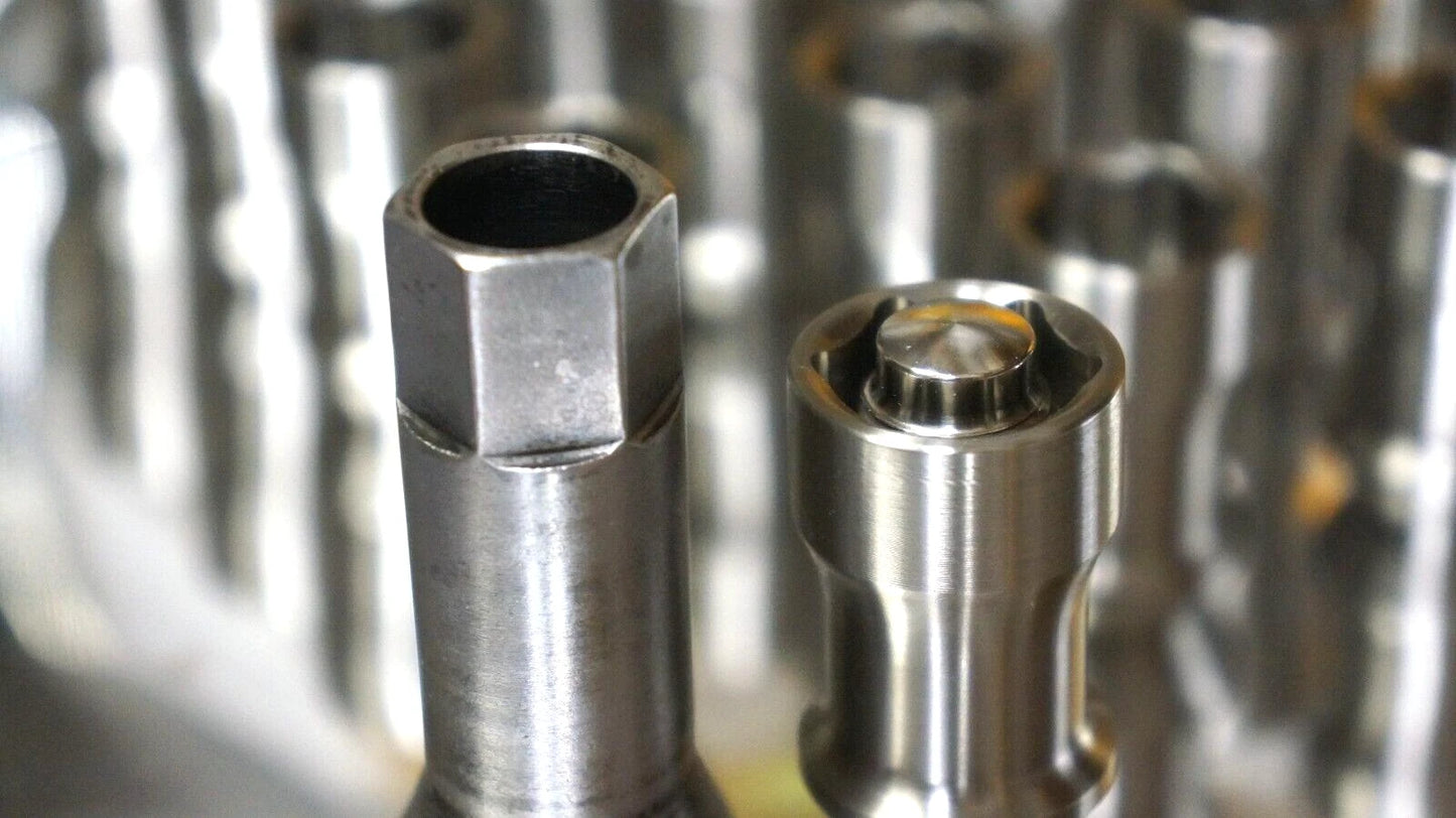20x set 14x1.5 Titanium Lug Wheel Nut Locking Open End