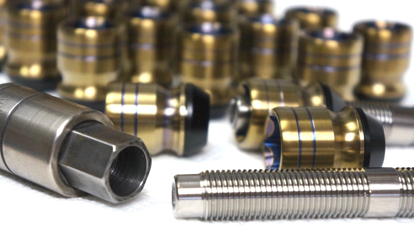 20pcs set 14x1.5 14x1.5 Titanium Lug Wheel Nut Locking Stud Conversion Kit
