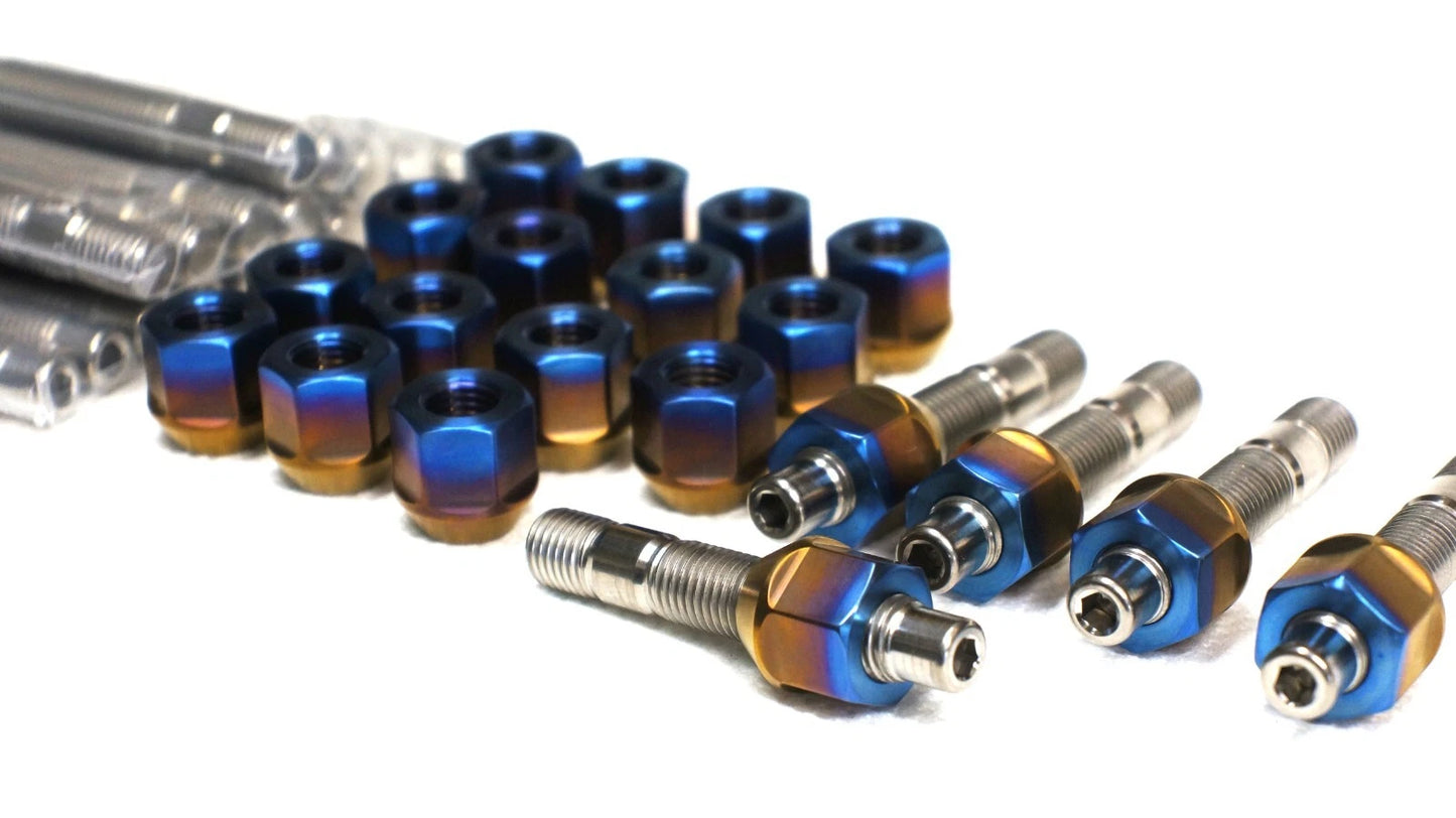 20 pcs Titanium Wheel Stud Conversion Kit M14x1.5 65mm