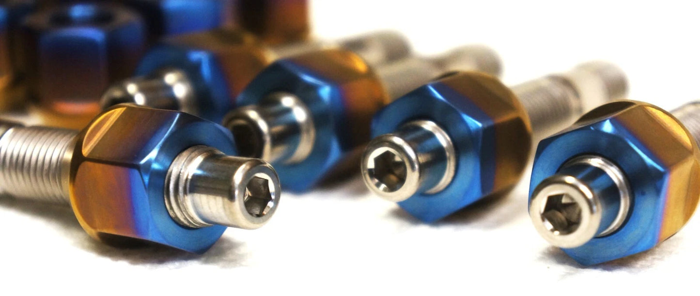 20 pcs Titanium Wheel Stud Conversion Kit M14x1.5 65mm
