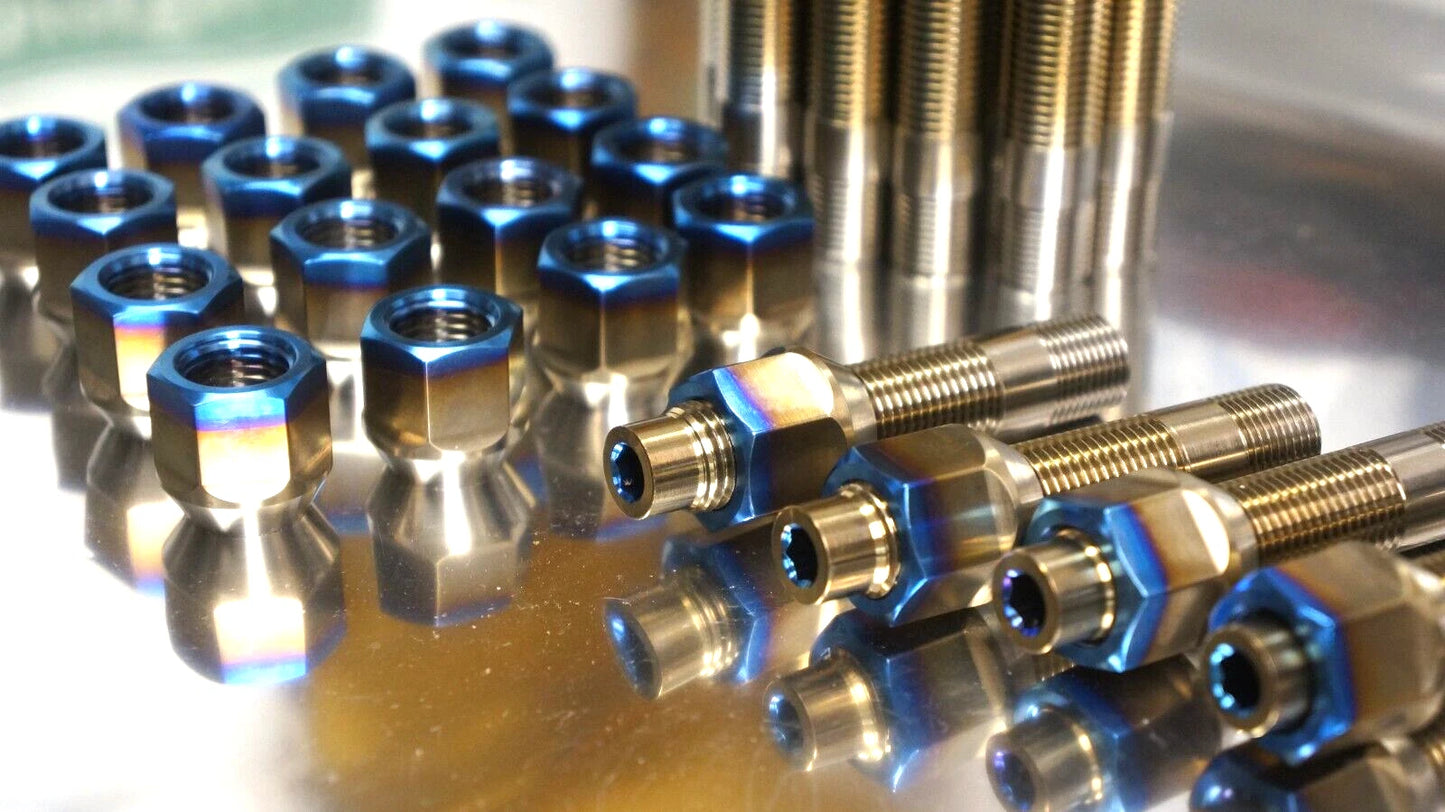 20x Titanium 75mm Wheel Stud Conversion Kit 14x1.5 Set