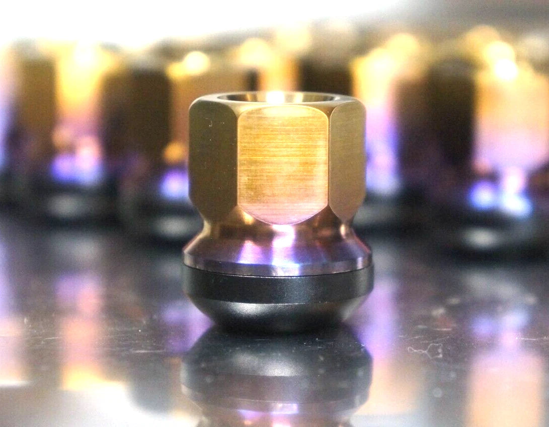 20x Titanium Lug Wheel Nut 14x1.5 Rotating Floating Open R13 Ball Set