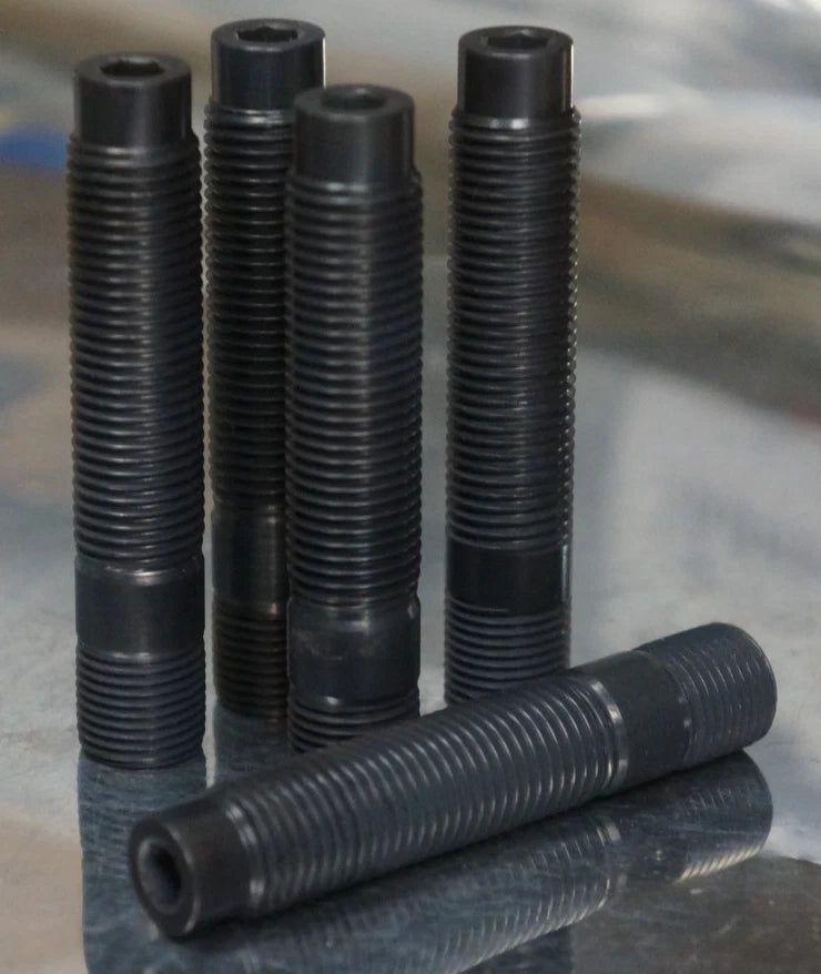 20 pcs Black Titanium Wheel Stud Conversion Kit 14x1.25 14x1.5 65mm Set