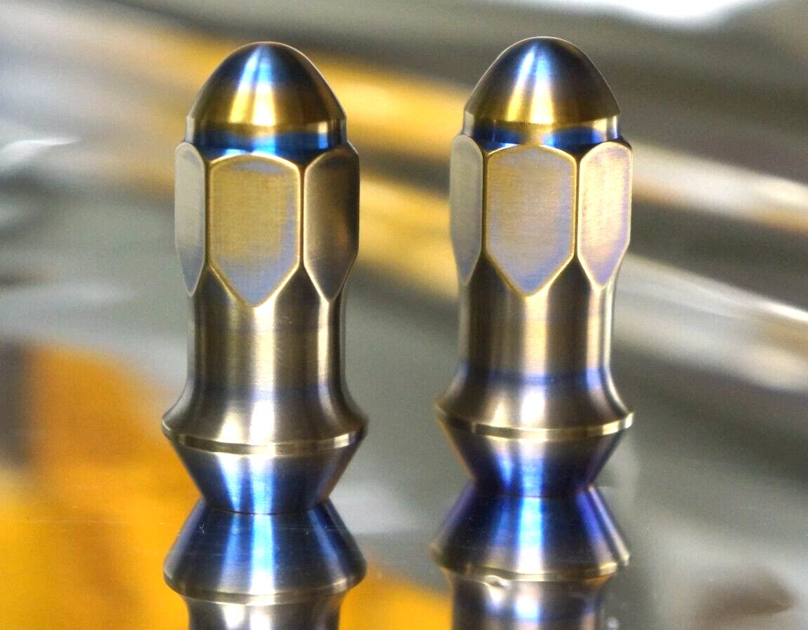 20 pcs Titanium Lug Wheel Nut 12x1.25 17mm Closed End Oro Azul Set