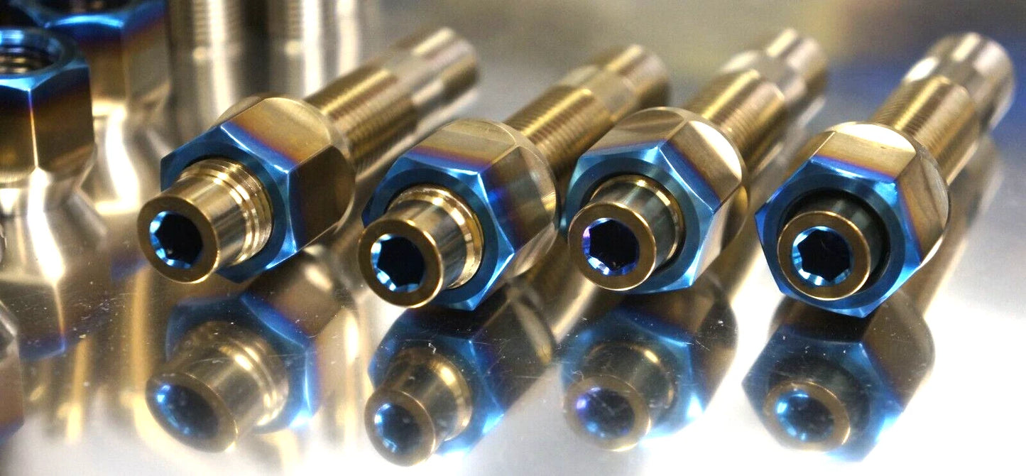20x Titanium 75mm Wheel Stud Conversion Kit 14x1.5 Set