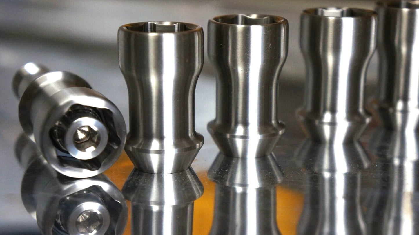 20x Set 14x1.5 Allen 17mm Titanium Lug Wheel Nut Locking Open End