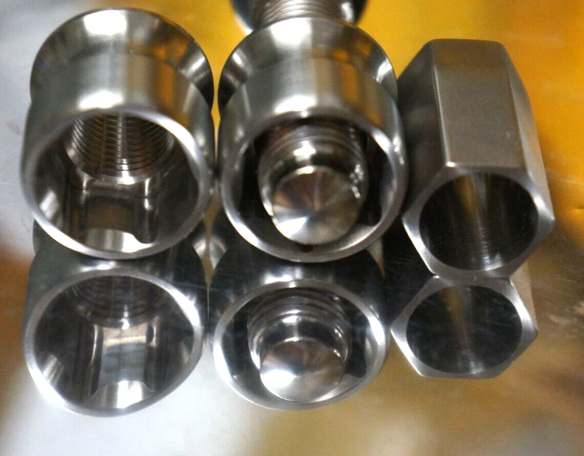 4pack set 14x1.5 Allen 17mm Titanium Lug Wheel Nut Locking Open End