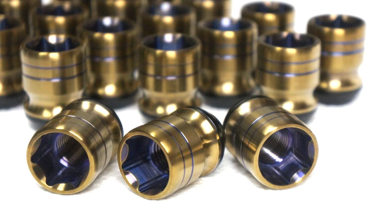 20pcs set 14x1.5 14x1.5 Titanium Lug Wheel Nut Locking Stud Conversion Kit