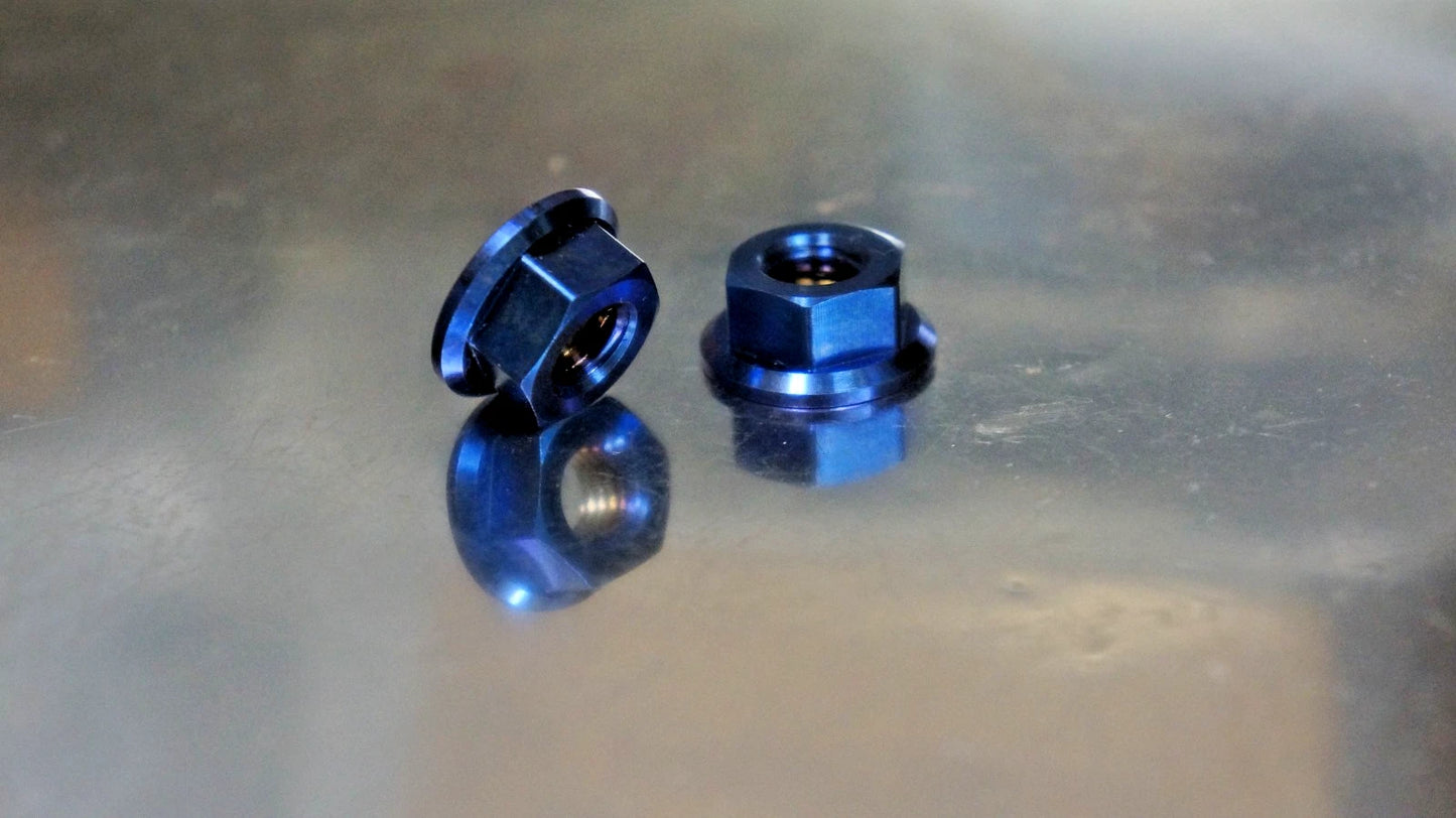 6 pcs set M8x1.25 Titanium Strut Shock Tower Dress Up Replacement Nuts Kit