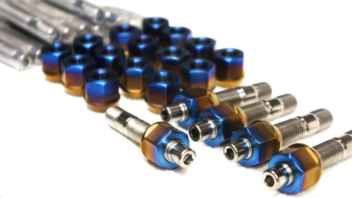 20 pcs Titanium Wheel Stud Conversion Kit M14x1.5 65mm