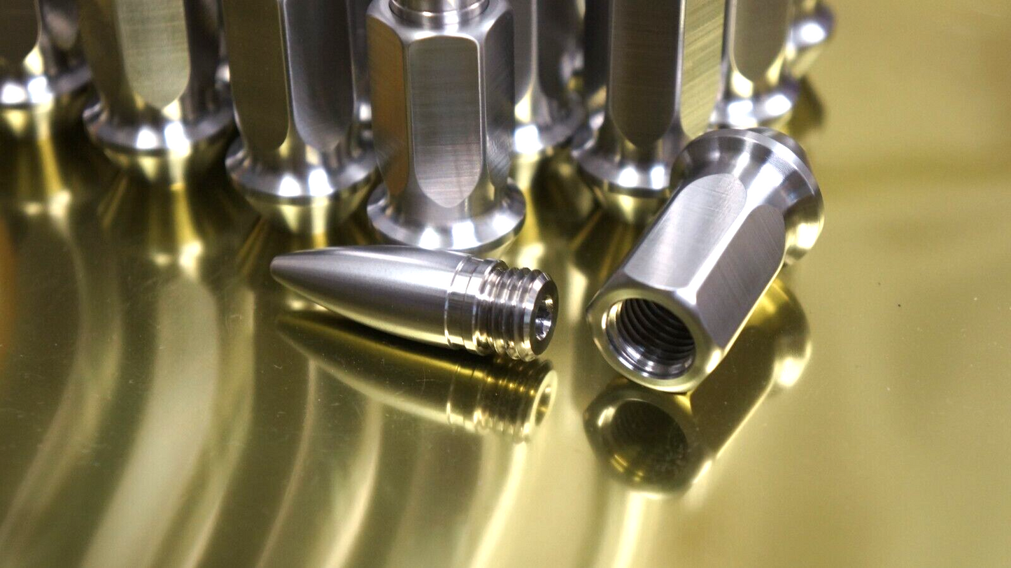20pcs set 72mm Spike Titanium Lug Nut M12x1.5 17mm 60 Deg Acorn Open End