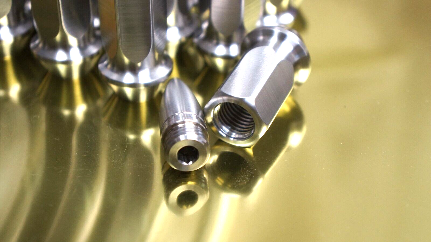 20pcs set 72mm Spike Titanium Lug Nut M12x1.5 17mm 60 Deg Acorn Open End
