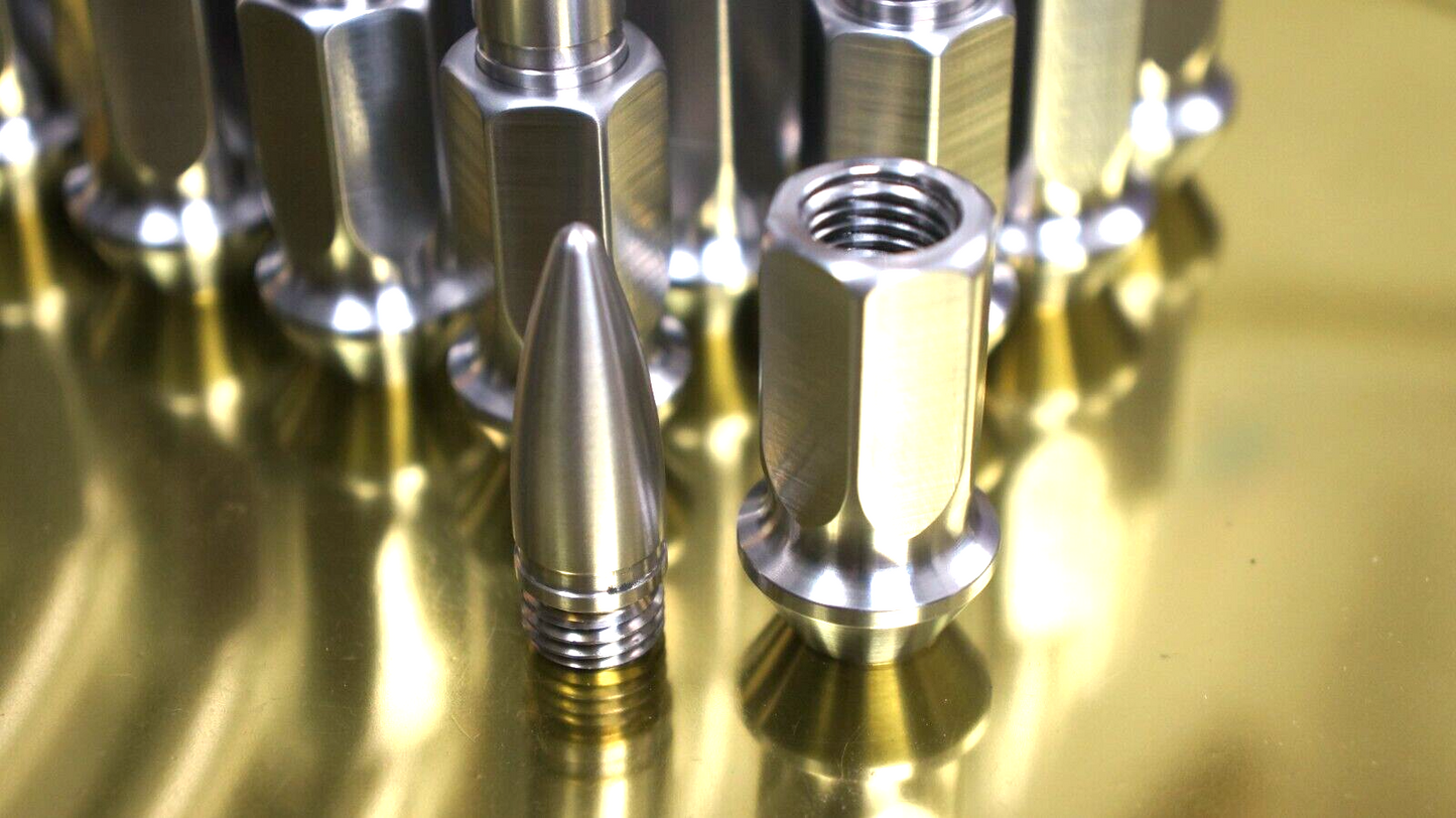 20pcs set 72mm Spike Titanium Lug Nut M12x1.5 17mm 60 Deg Acorn Open End