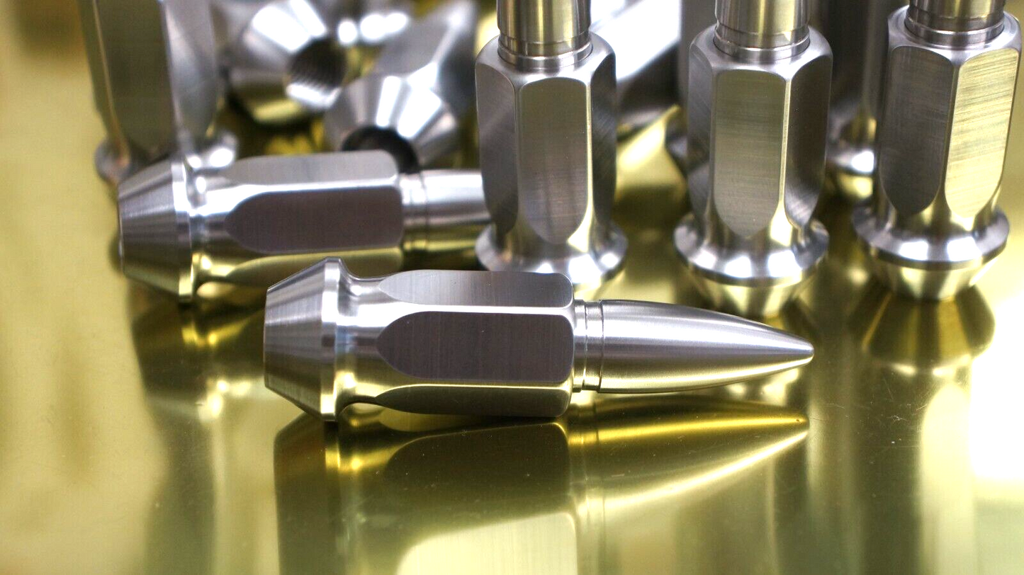 20pcs set 72mm Spike Titanium Lug Nut M12x1.5 17mm 60 Deg Acorn Open End