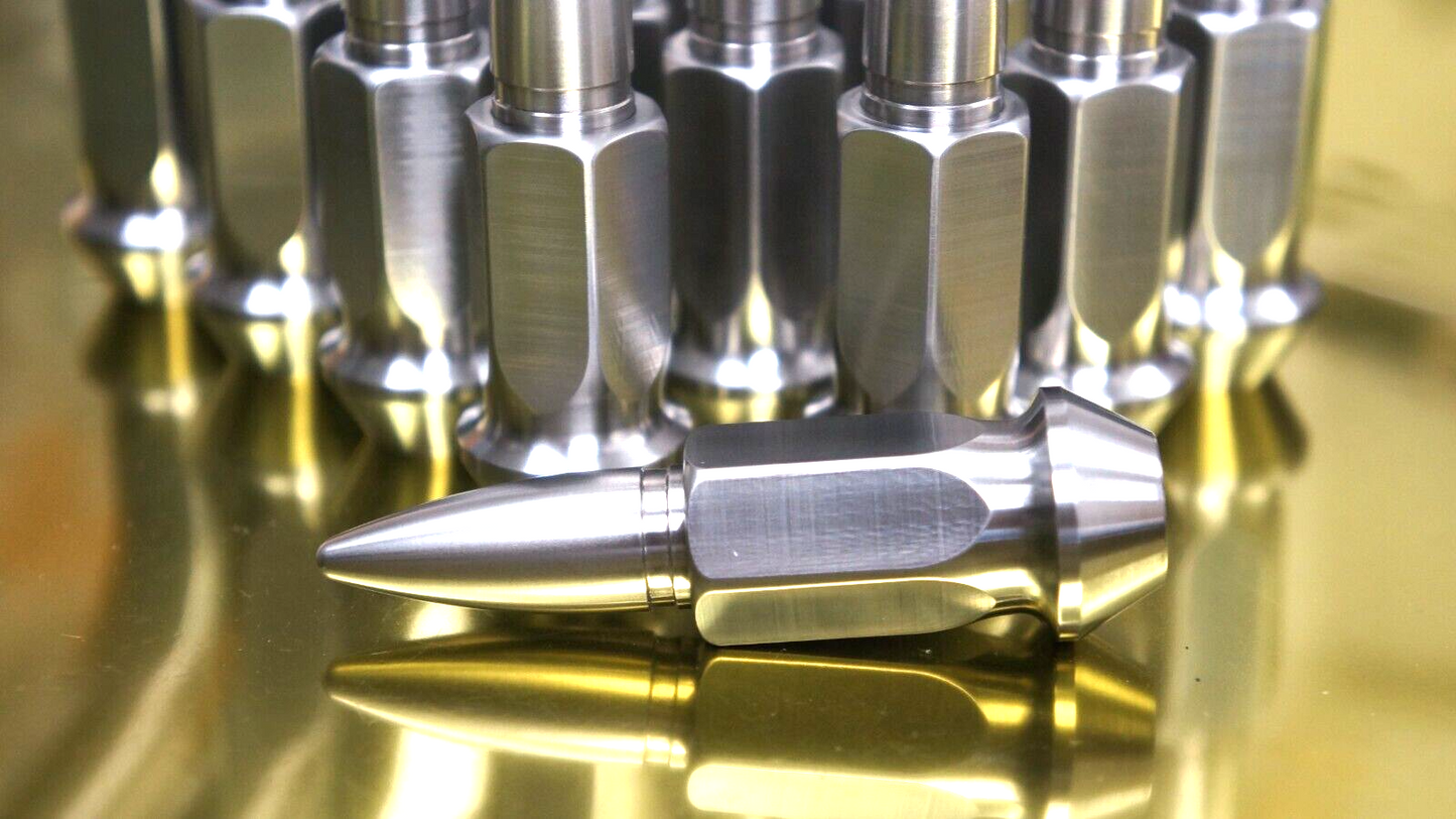 20pcs set 72mm Spike Titanium Lug Nut M12x1.5 17mm 60 Deg Acorn Open End